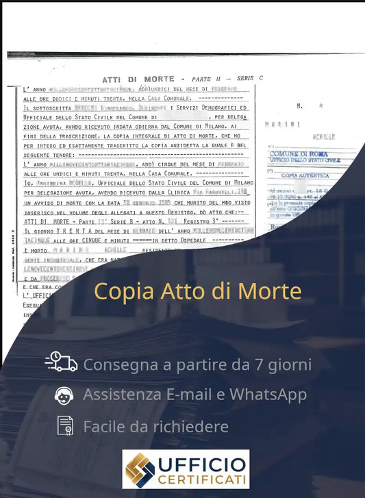 Copia atto di morte