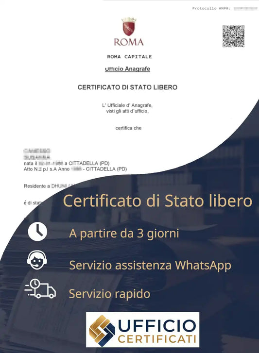 certificato di stato libero